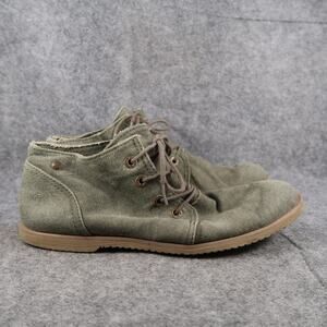 Bearpaw Shoes Womens 11 Chukka Boot Sneakers Casual Lace Up Fabric Green Comfort